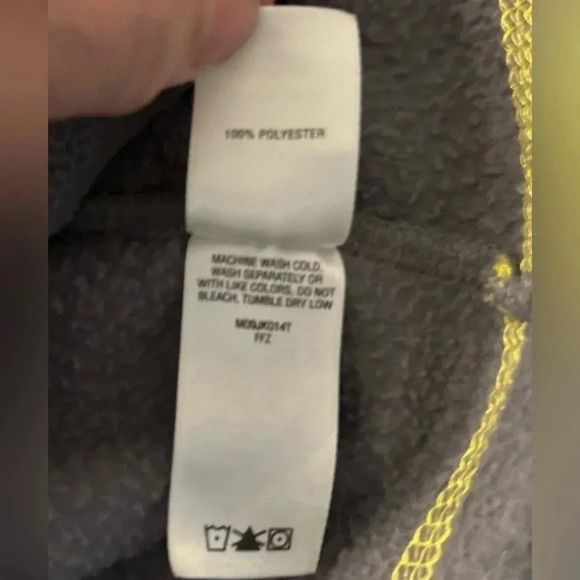 Cabela's Fleece Men's Full Zip Pockets Gray with Yellow Stitching Size 3ХLT - Picture 11 of 12
